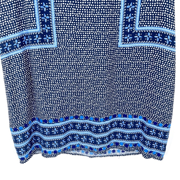 Vineyard Vines Dot Border Print Shift Dress Linen Blend Size 12 - Picture 6 of 11